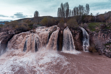 Beautiful waterfall river landscape. Turkey.