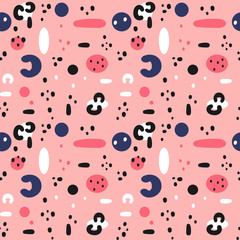 hand drawn colorful brush strokes modern trendy seamless vector pattern background illustration