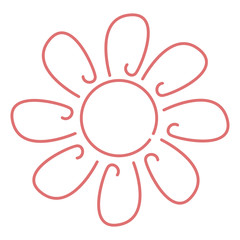 Isolated sketch of a beautiful flower - Vector