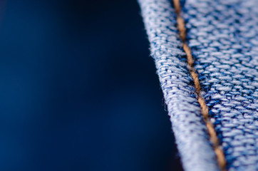 Blue jeans fabric cloth material texture textile macro blur background