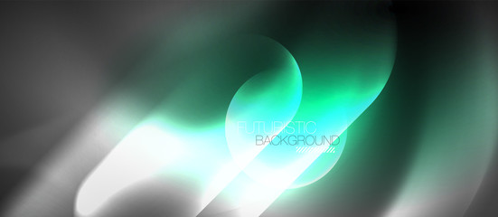 Neon glowing techno lines, hi-tech futuristic abstract background template