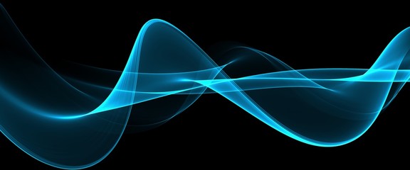 Abstract background, blue waved lines for brochure, website, flyer design