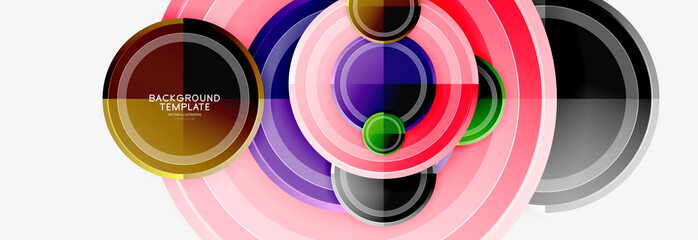 Fototapeta premium Circular pattern, abstract circles composition