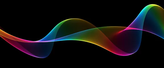 Gordijnen Wave abstract images, color design Abstract colored wave  © gojalia