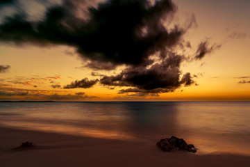 Fototapeta na wymiar Pelican Beach Sunset