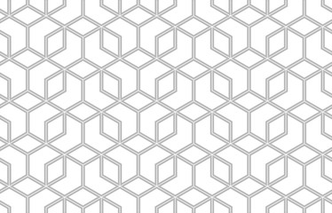 The geometric pattern with lines. Seamless vector background. White and grey texture. Graphic modern pattern. Simple lattice graphic design.