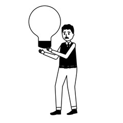 businessman with light bulb