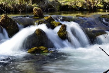 Fototapeta na wymiar water movement, mountain stream, brook