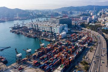 Obraz premium Container Terminals in Hong Kong