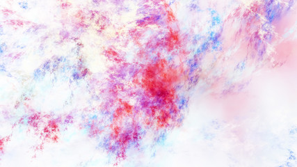 Fototapeta na wymiar Abstract fantastic red and blue clouds. Colorful fractal background. Digital art. 3d rendering.