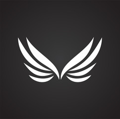 Wing icon on white background for graphic and web design. Simple vector sign. Internet concept symbol for website button or mobile app.