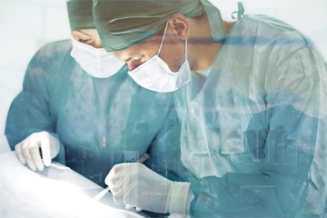 Fototapeta premium Two surgeons in Operating room