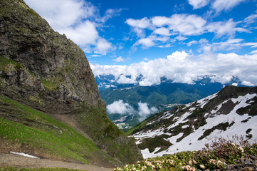 View of Caucasian mountains