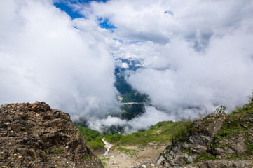 View of Caucasian mountains