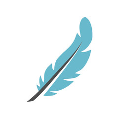 Feather icon on background for graphic and web design. Simple vector sign. Internet concept symbol for website button or mobile app.