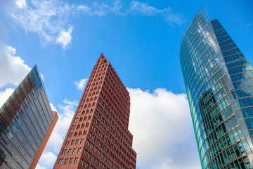 Fototapeta na wymiar modern skyscrapers in capital city 