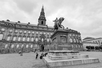 Christianborg Castle in Black and White