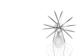 a whisk culinary device nozzle for a mixer on a white banner with copy space for text.