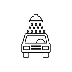vector outline icon of car wash