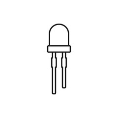 vector outline icon of led