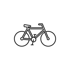 vector outline icon of bicycle