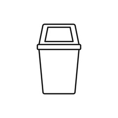 vector outline icon of trash can