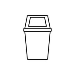 vector outline icon of trash can