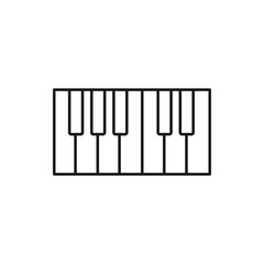 vector outline icon of piano keys