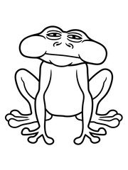 kröte frosch quak amphibie comic cartoon clipart design lustig cool müde froschkönig prinz märchen liebe frühling tümpel