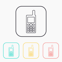 vector outline icon of cell phone