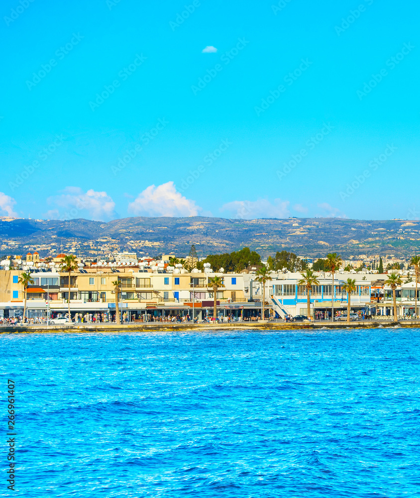 Canvas Prints skyline paphos sea waterfront cyprus