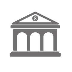 Bank symbol icon. Graphic elements for your design. Money icon.