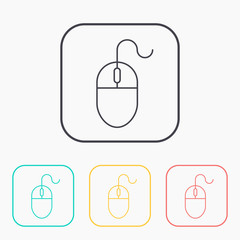 vector outline icon of mouse