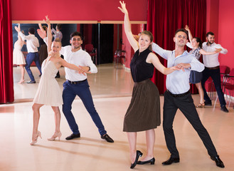 Couples enjoying latin dances