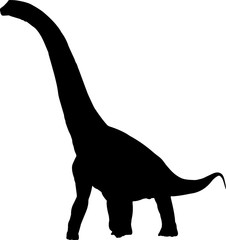 Brachiosaurus 6 isolated vector silhouette © Loveleen