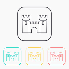 vector outline icon of castle