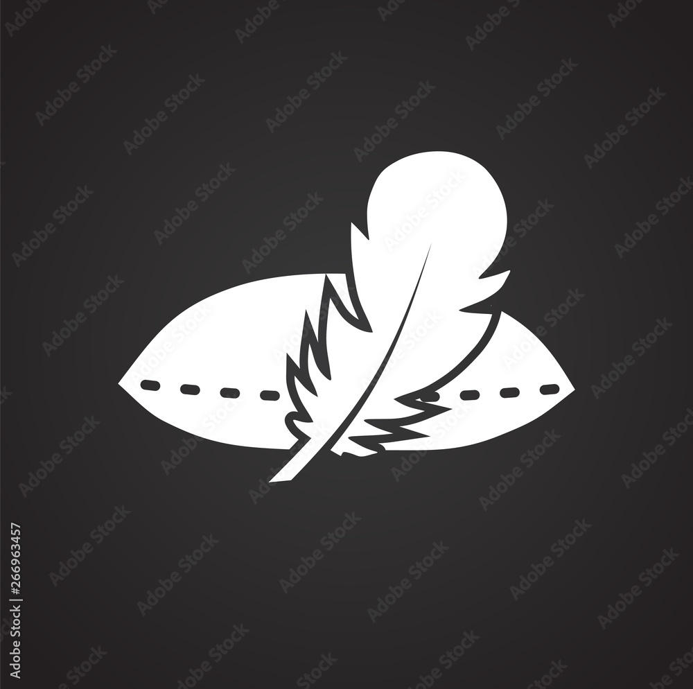 Poster feather icon on background for graphic and web design. simple vector sign. internet concept symbol f