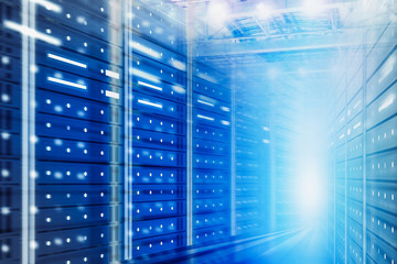 Server room background, big data concept