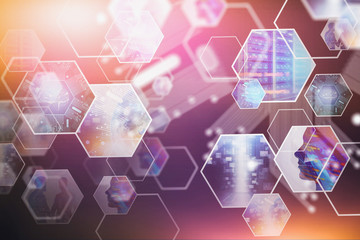 Abstract virtual digital screen backdrop