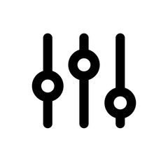Settings sliders. Adjustment Icon. Balance Button Multimedia symbol