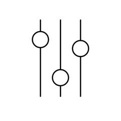 Adjustment Icon. Balance Button. Multimedia adjusting symbol.
