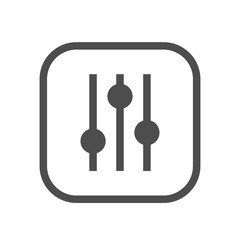 Adjustment Icon. Balance Button. Multimedia adjusting symbol.