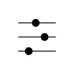 Adjustment Icon. Balance Button. Multimedia adjusting symbol.
