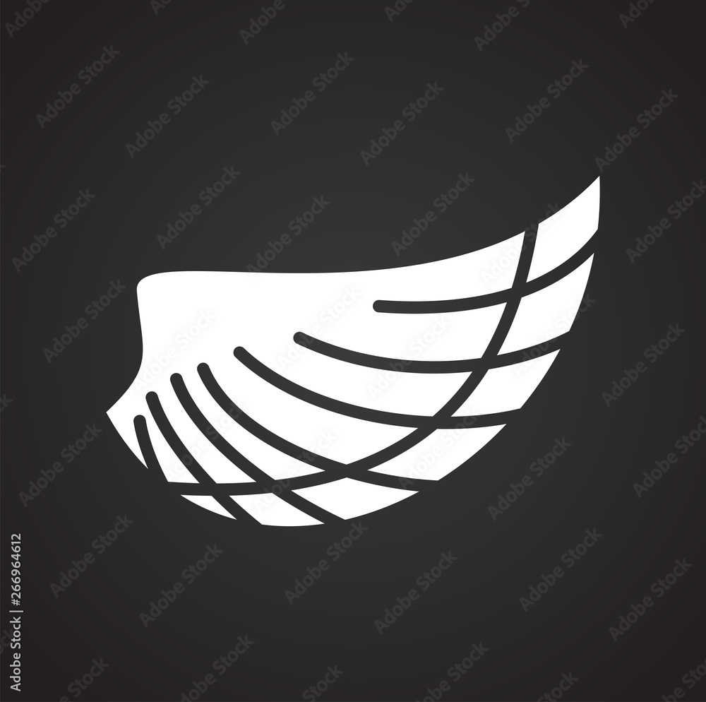 Poster wing icon on white background for graphic and web design. simple vector sign. internet concept symbo
