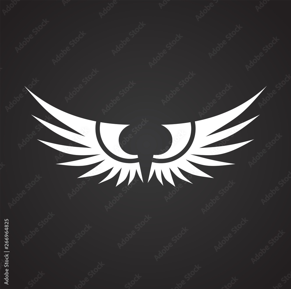 Poster wing icon on white background for graphic and web design. simple vector sign. internet concept symbo