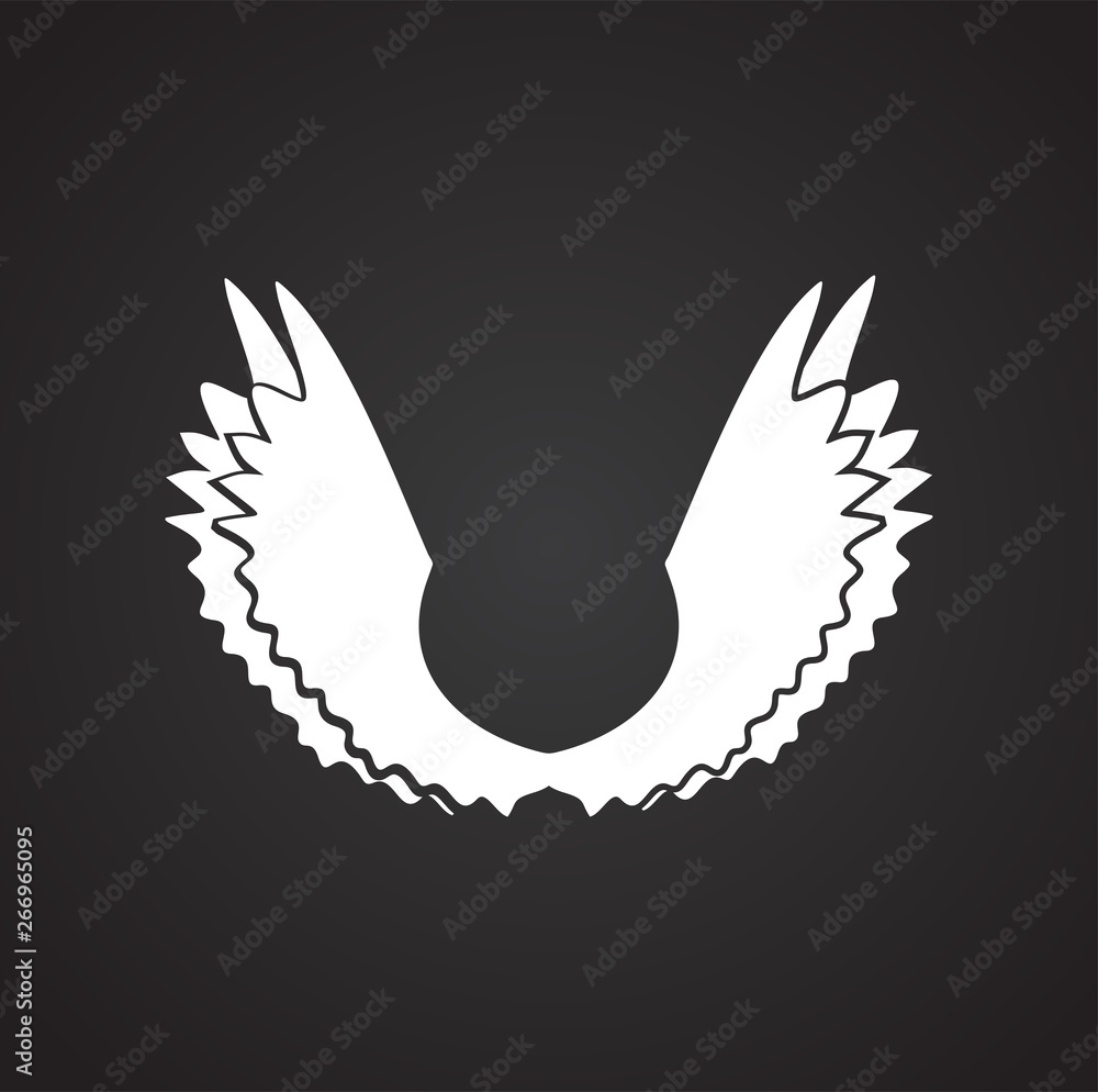 Poster wing icon on white background for graphic and web design. simple vector sign. internet concept symbo
