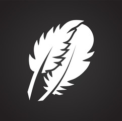 Feather icon on background for graphic and web design. Simple vector sign. Internet concept symbol for website button or mobile app.