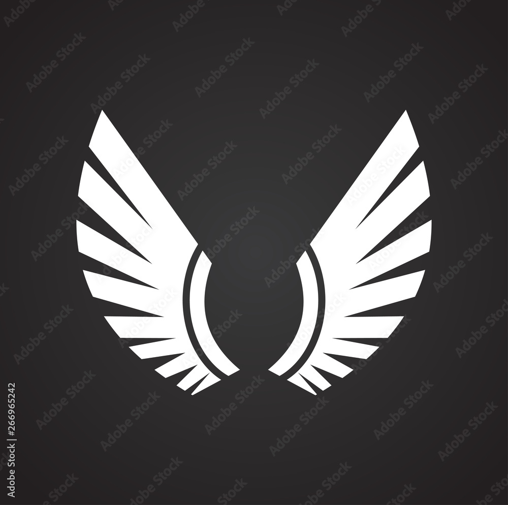 Poster wing icon on white background for graphic and web design. simple vector sign. internet concept symbo