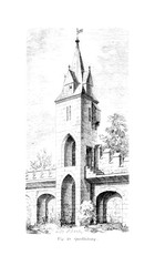 Fototapeta premium Christian illustration. Old image