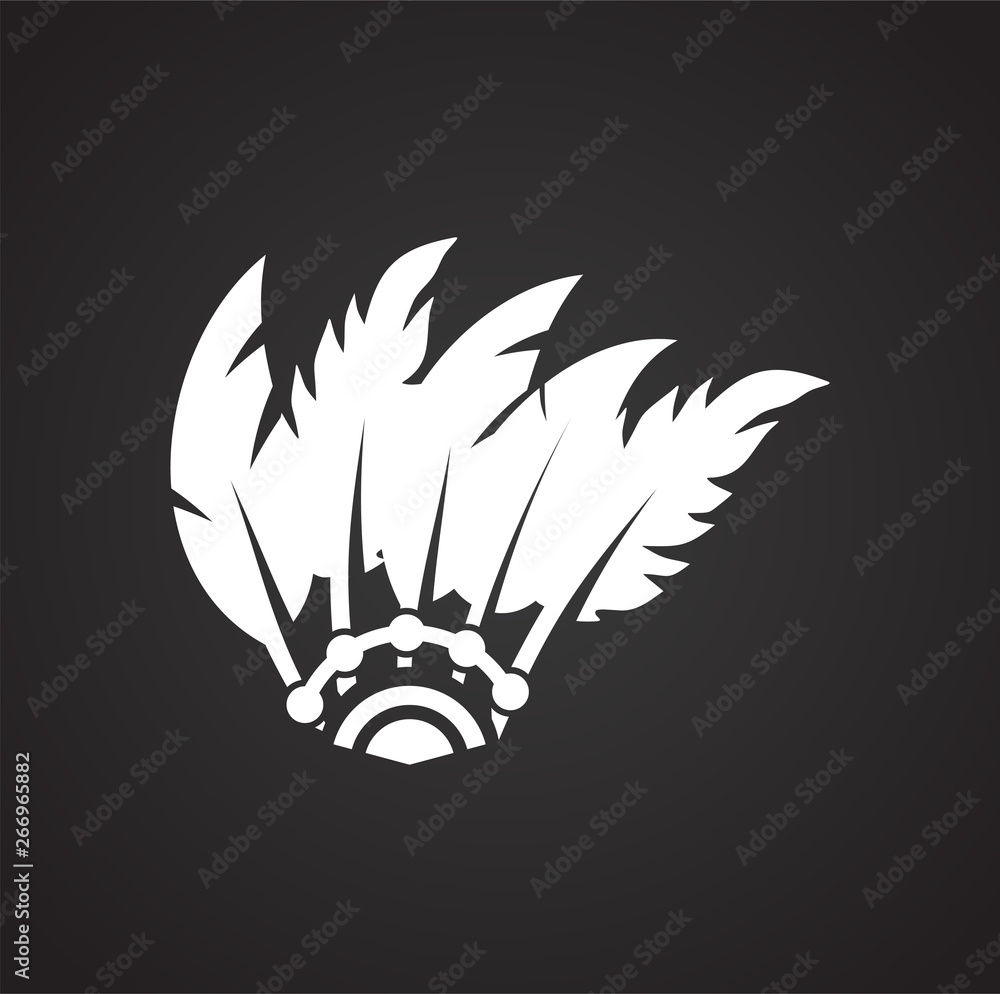 Poster feather icon on background for graphic and web design. simple vector sign. internet concept symbol f
